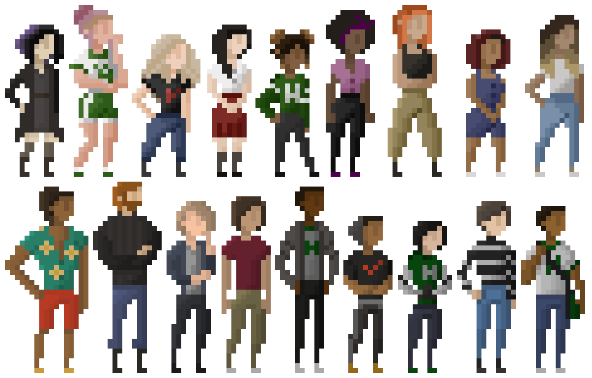 Character Sprites Version 1, Lost Arcana, Marmoset Hexels, 2020