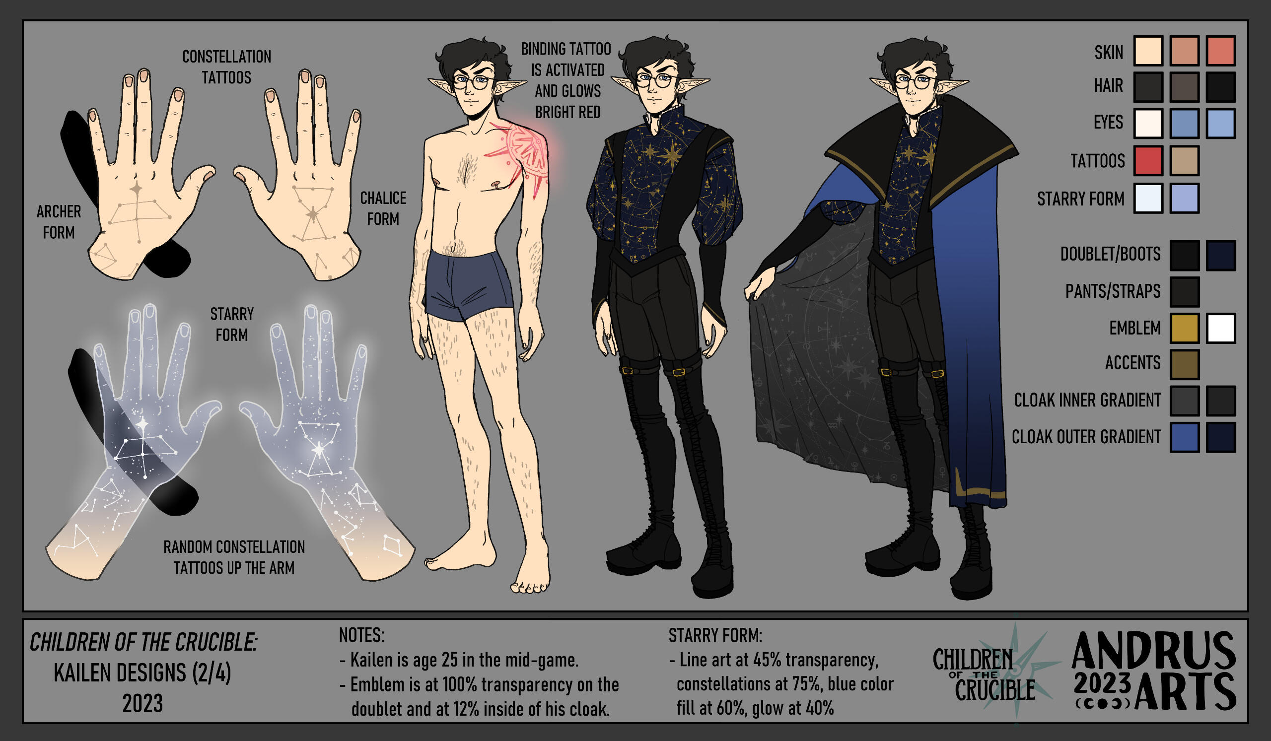 Kailen Designs 2/4, Children of the Crucible, Clip Studio Paint, 2023