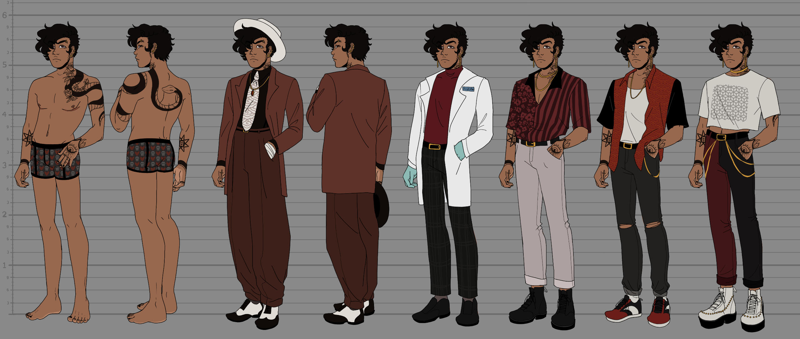 Ezra Outfit Designs, Banquet OCT, Clip Studio Paint, 2024
