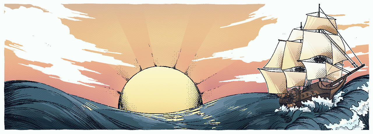 Twice Lived Tapas Banner Art, Clip Studio Paint, 2025