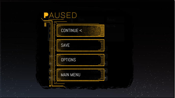 Pause Menu Mock-Up, Argos, Clip Studio Paint, 2025