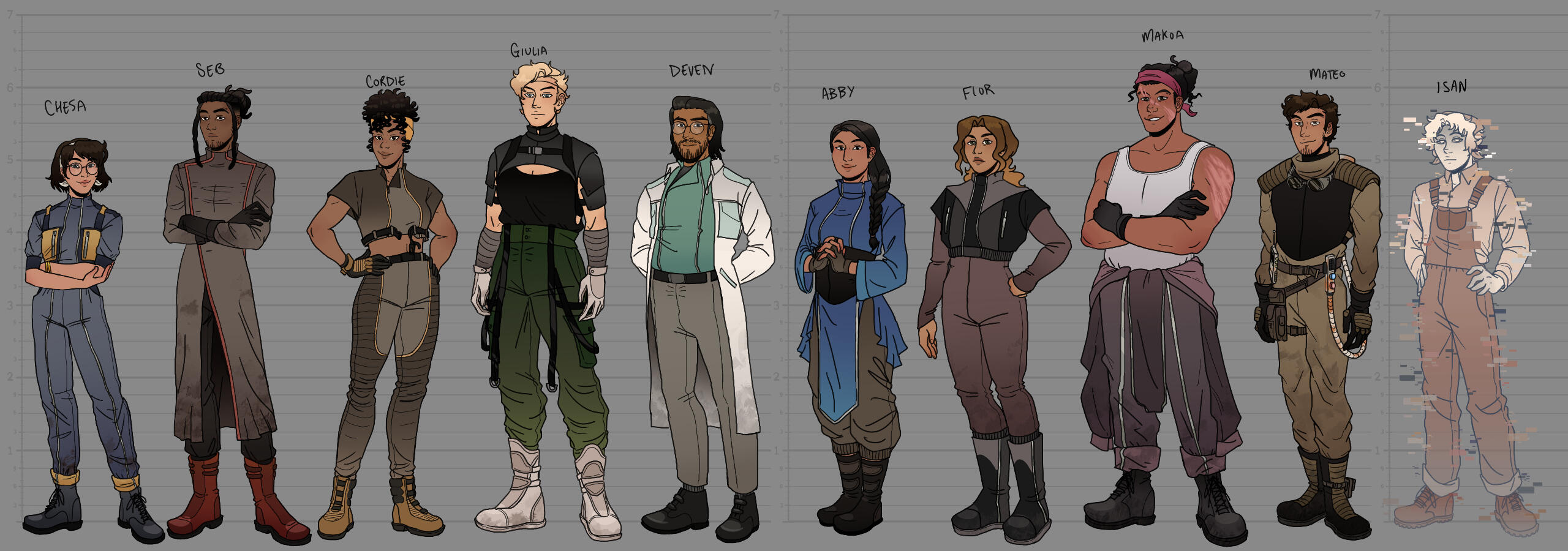 Character Line-up, Argos, Clip Studio Paint, 2024